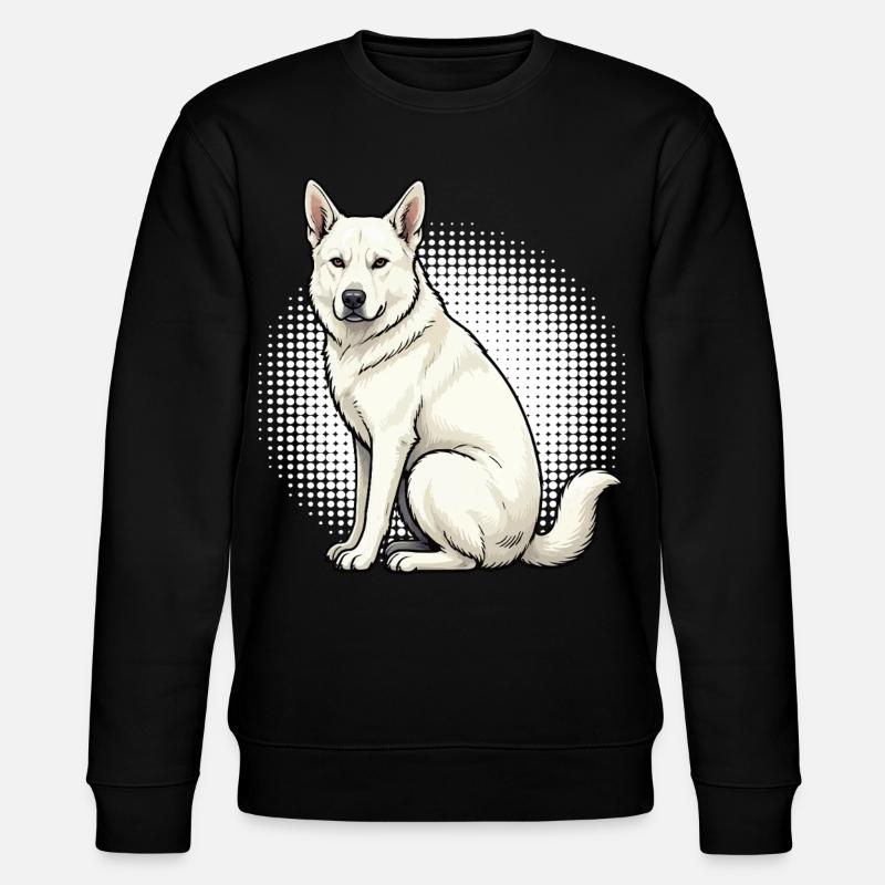 Weißer Schäferhund Schäferhund Schäferhunde - Stanley/Stella Unisex Bio-Sweatshirt CHANGER - Schwarz