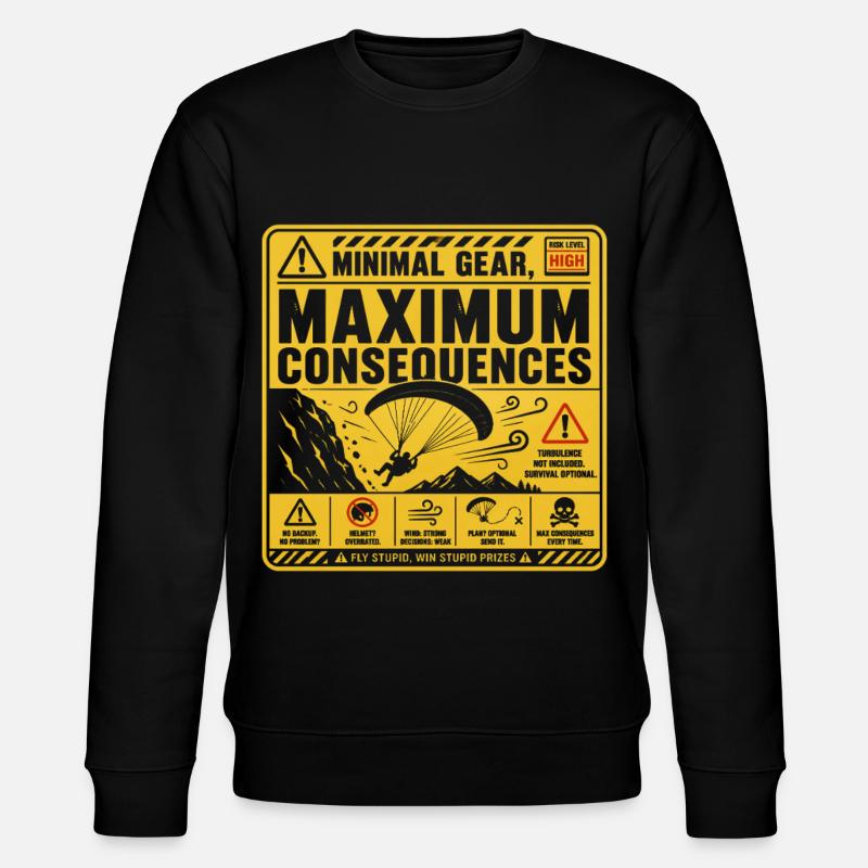 Paragliding Paraglider Gleiter - Stanley/Stella Unisex Bio-Sweatshirt CHANGER  - Schwarz