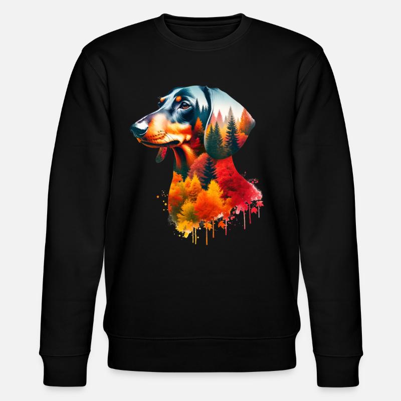 Dackel - Stanley/Stella Unisex Bio-Sweatshirt CHANGER - Schwarz