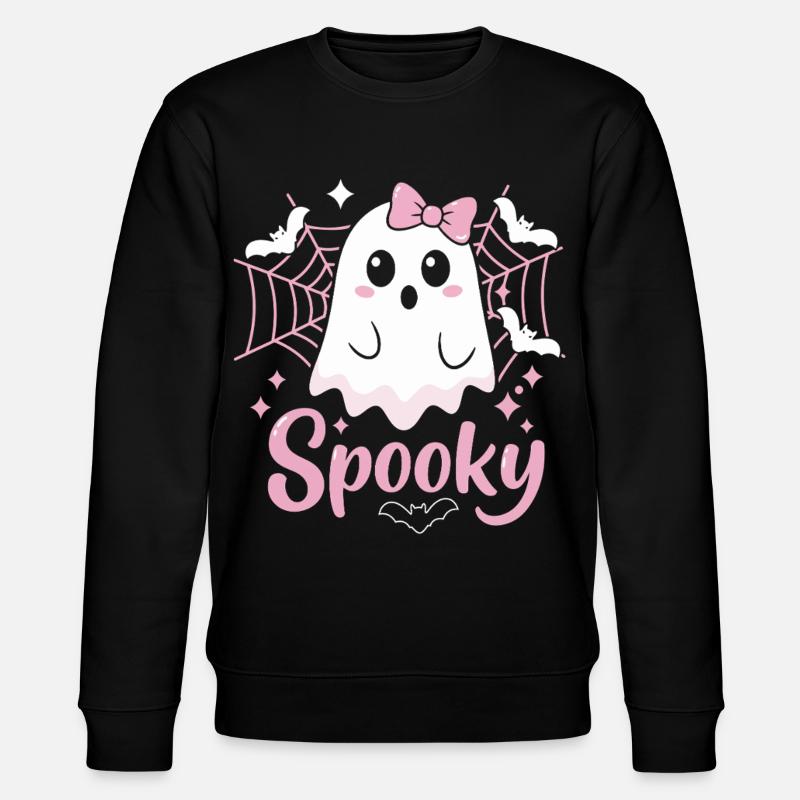 Spooky Ghost Halloween - Stanley/Stella Unisex Bio-Sweatshirt CHANGER  - Schwarz