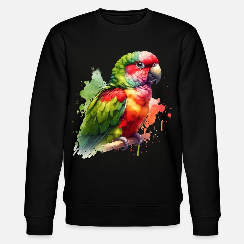Alexandra Parakeet Gift - Stanley/Stella CHANGER Unisex Organic Sweatshirt - black