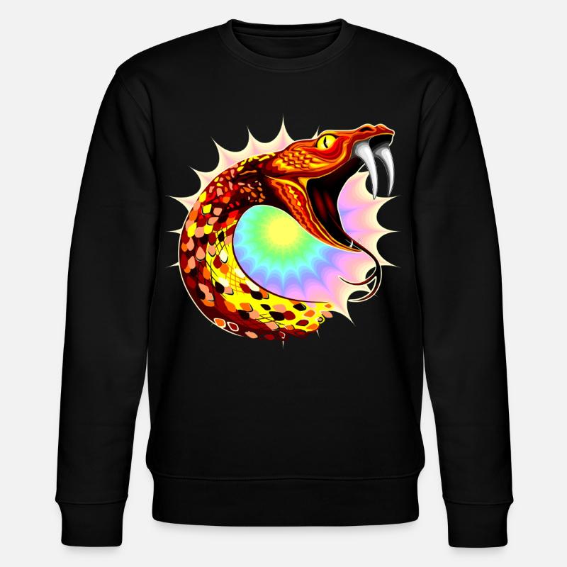Kosmische Schlange - Stanley/Stella Unisex Bio-Sweatshirt CHANGER - Schwarz