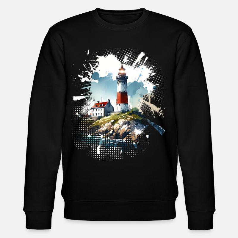lighthouse - Stanley/Stella CHANGER Unisex Organic Sweatshirt - black
