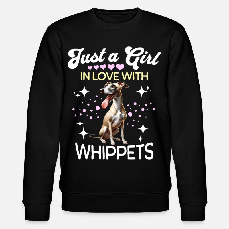 Windhund Mädchen - Stanley/Stella Unisex Bio-Sweatshirt CHANGER - Schwarz
