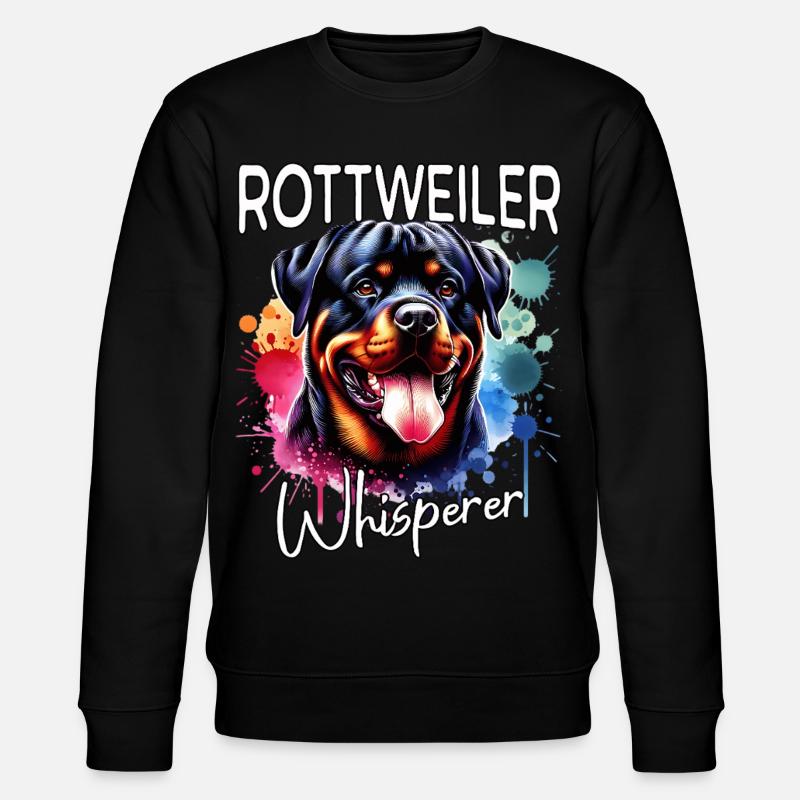 Rottweiler Flüsterer - Stanley/Stella Unisex Bio-Sweatshirt CHANGER - Schwarz