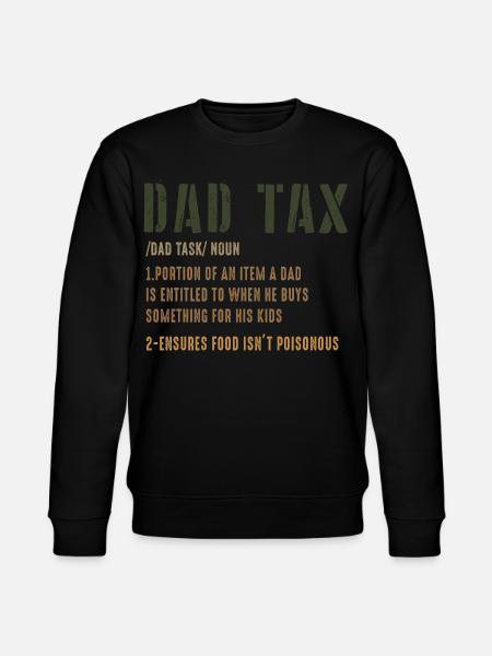 Dad Tax: Dad Duty Definition Tee - Stanley/Stella CHANGER Unisex Organic Sweatshirt - black