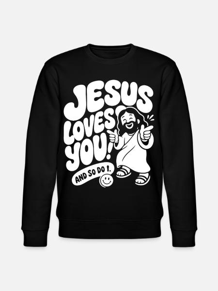 Jésus t’aime et moi aussi - Sweat bio CHANGER Stanley/Stella Unisexe - noir