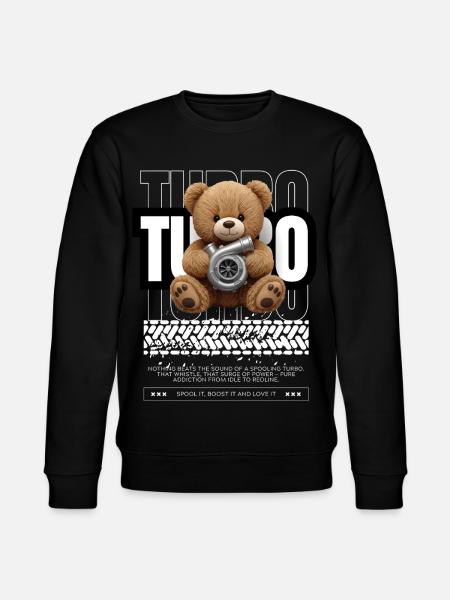 Turbo Boost Performance Teddy Bär - Stanley/Stella Unisex Bio-Sweatshirt CHANGER - Schwarz