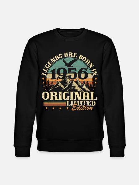 Legends Regalo per il 70° compleanno vintage 1956 - Felpa ecologica unisex CHANGER di Stanley/Stella - nero