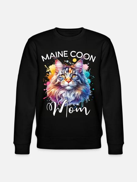 Maine Coon Mama - Stanley/Stella Unisex Bio-Sweatshirt CHANGER - Schwarz
