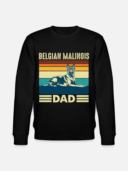 Belgian Malinois Dad Shepherd Dog Dad - Stanley/Stella CHANGER Unisex Organic Sweatshirt - black