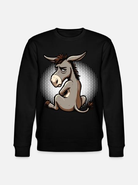 Esel Eselchen Eselhalter Muli Langohresel Muli - Stanley/Stella Unisex Bio-Sweatshirt CHANGER - Schwarz