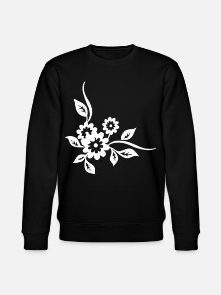 Fleurs blanches - Sweat bio CHANGER Stanley/Stella Unisexe - noir