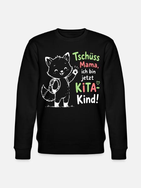 Kita Abschied Fox Illustration - Stanley/Stella Unisex Bio-Sweatshirt CHANGER - Schwarz