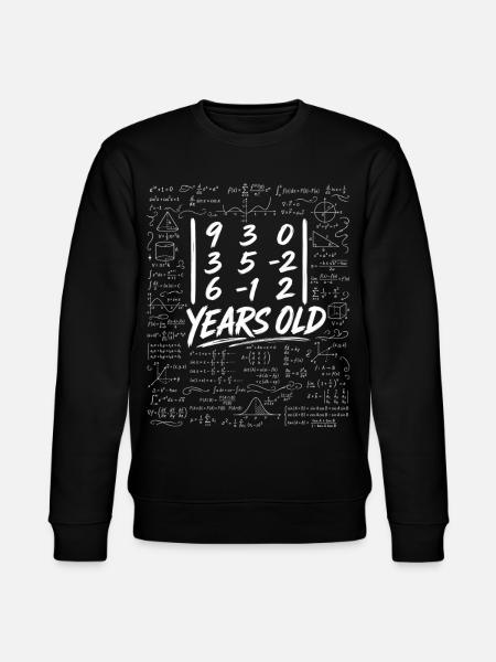 18. Jubiläum. Determinantenmatrix-Mathematik-Nerd lustig - Stanley/Stella Unisex Bio-Sweatshirt CHANGER  - Schwarz
