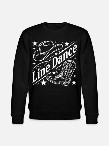 Line Dance Cowboy Flair - Stanley/Stella CHANGER Unisex Organic Sweatshirt - black