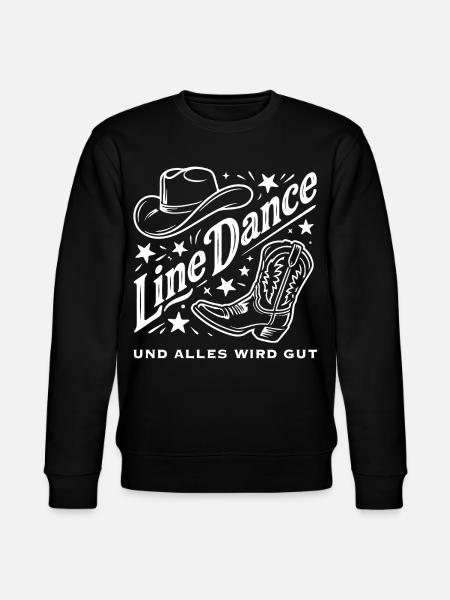 Line Dance Cowboy Flair - Stanley/Stella Unisex Bio-Sweatshirt CHANGER - Schwarz