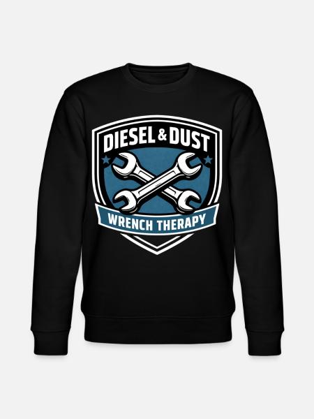 Diesel & Dust Wrench Therapy Schrauber Motiv - Stanley/Stella Unisex Bio-Sweatshirt CHANGER  - Schwarz