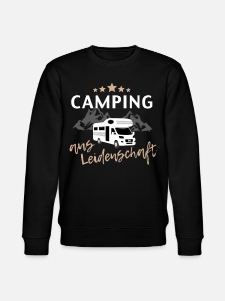 Passionate camping with caravan in Berge - Stanley/Stella CHANGER Unisex Organic Sweatshirt - black