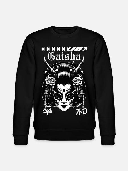 Geisha Maske Gothic - Stanley/Stella Unisex Bio-Sweatshirt CHANGER - Schwarz