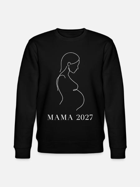 Mom 2027 Baby Bump Line Art - Stanley/Stella CHANGER Unisex Organic Sweatshirt - black