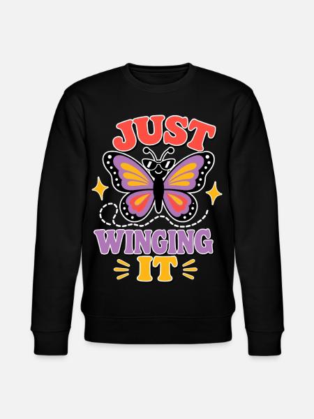 Improviser – Papillon drôle - Sweat bio CHANGER Stanley/Stella Unisexe - noir