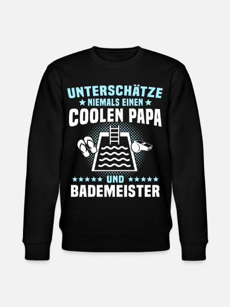 Bademeister Papa Schwimmmeister - Stanley/Stella Unisex Bio-Sweatshirt CHANGER  - Schwarz