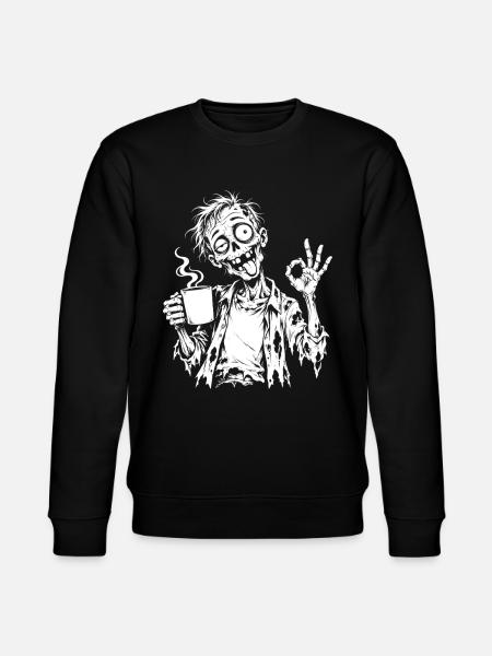 Kaffeezombie Sketch - Stanley/Stella Unisex Bio-Sweatshirt CHANGER  - Schwarz