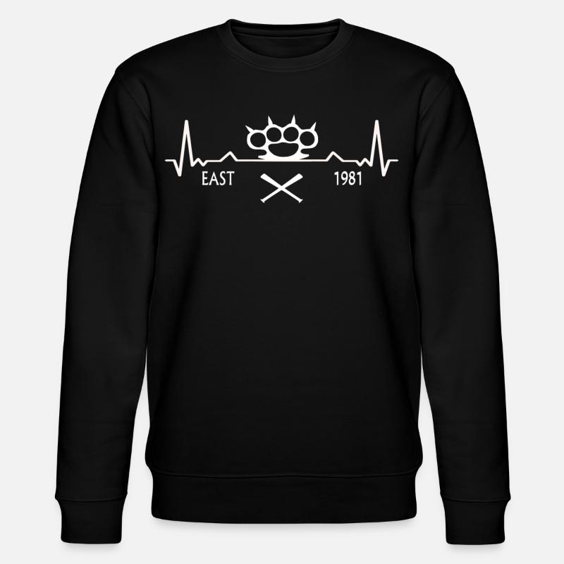 Schlagring und Baseballschläger - Stanley/Stella Unisex Bio-Sweatshirt CHANGER  - Schwarz