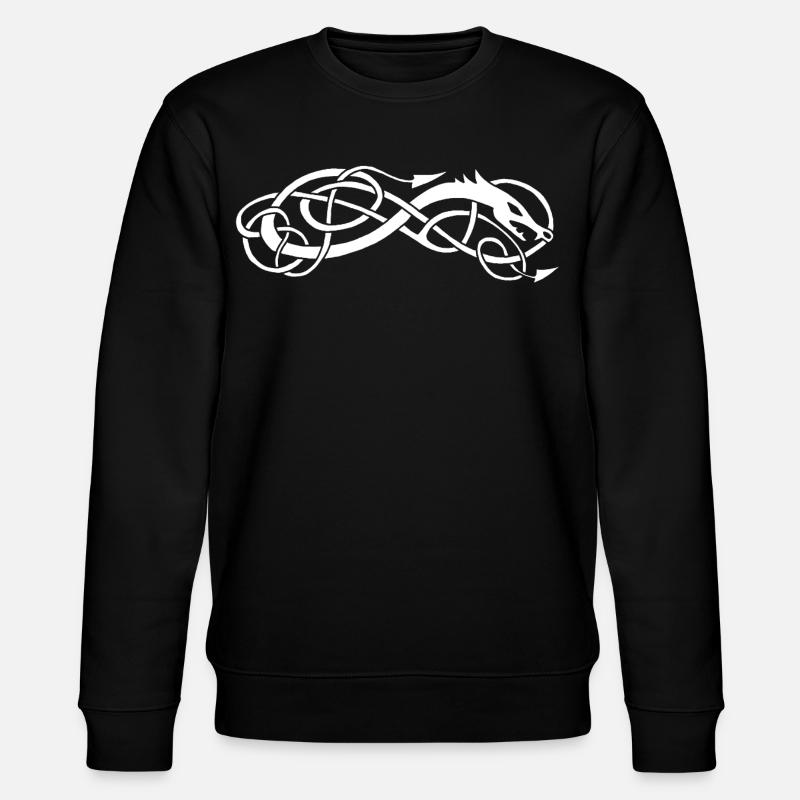 Serpent celte blanc - Sweat bio CHANGER Stanley/Stella Unisexe - noir