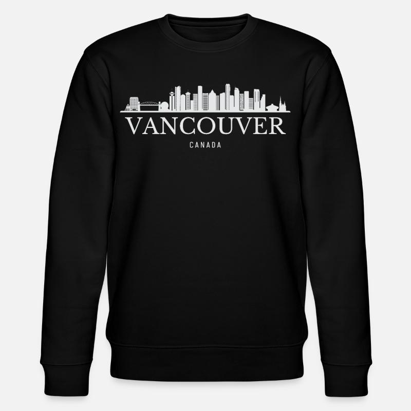Vancouver Skyline, Vancouver Canada - Sweat bio CHANGER Stanley/Stella Unisexe - noir