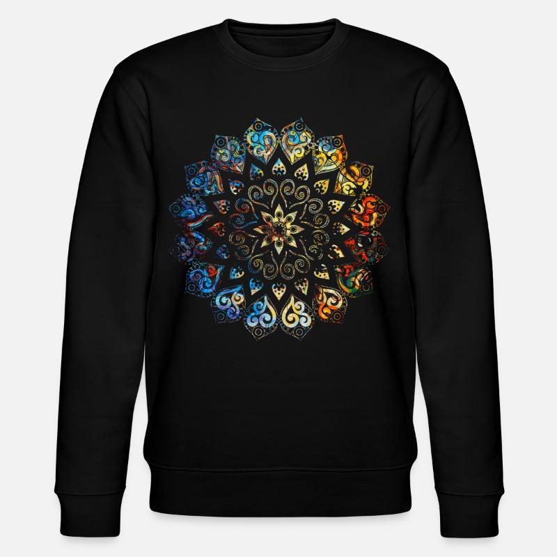 Mandala - Stanley/Stella Unisex Bio-Sweatshirt CHANGER  - Schwarz