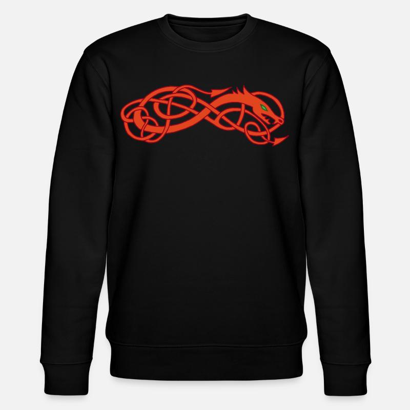 Serpent celte rouge - Sweat bio CHANGER Stanley/Stella Unisexe - noir
