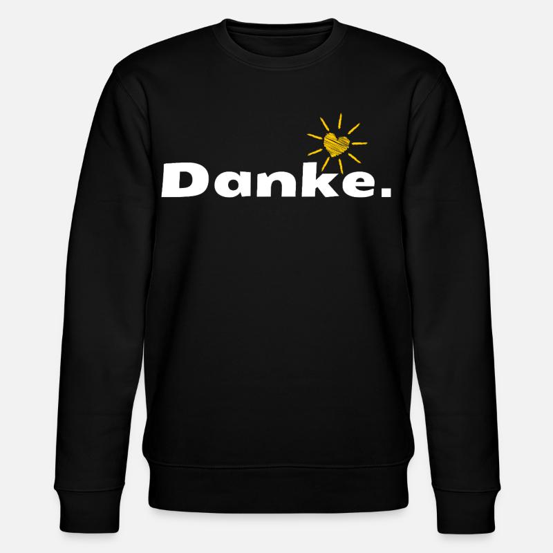 Merci HerzSonne Typography - Sweat bio CHANGER Stanley/Stella Unisexe - noir
