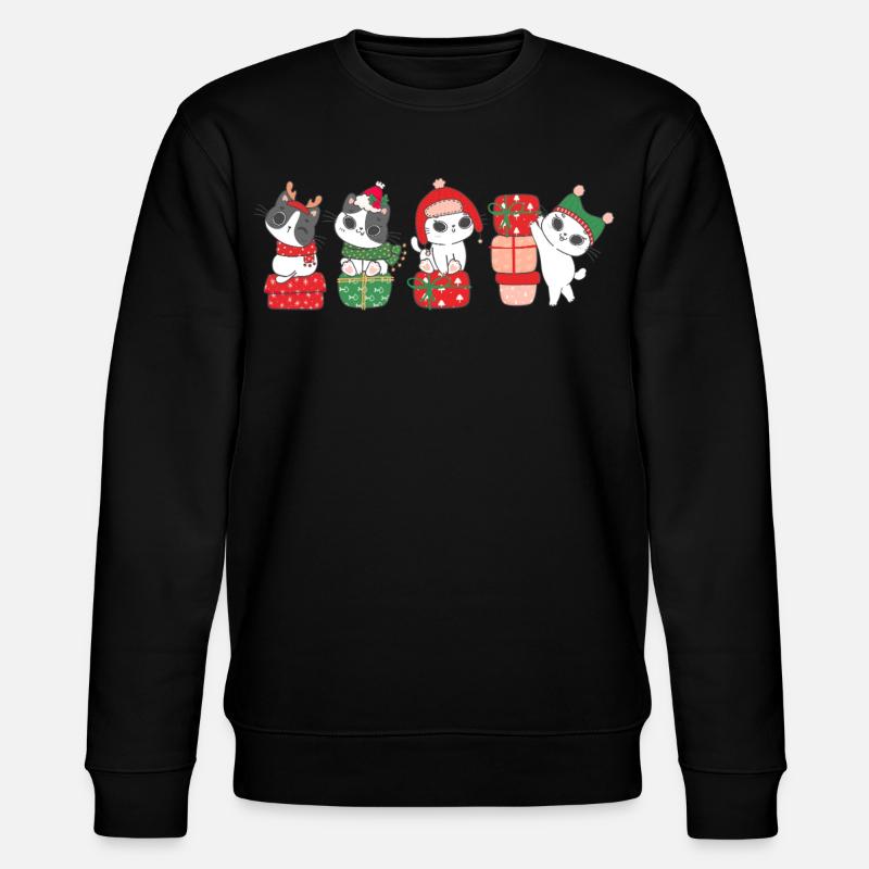 Chat à Noël - Sweat bio CHANGER Stanley/Stella Unisexe - noir