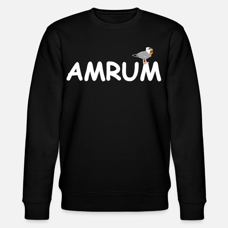Amrum Möwe Nordsee - Stanley/Stella Unisex Bio-Sweatshirt CHANGER  - Schwarz