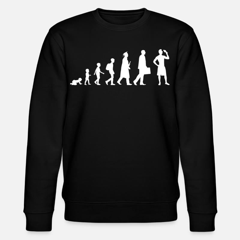 Eiscreme Evolution - Stanley/Stella Unisex Bio-Sweatshirt CHANGER  - Schwarz