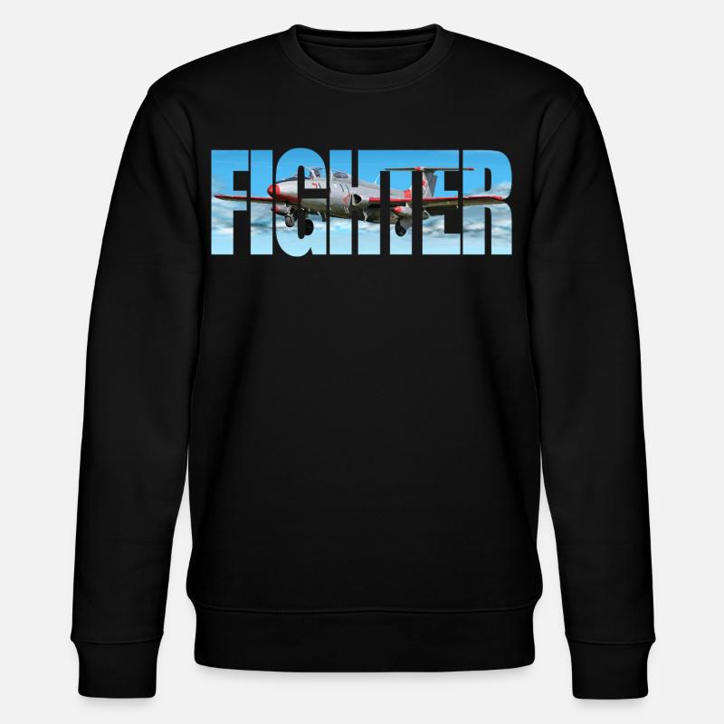 Fighter L-29 Delfin - Stanley/Stella Unisex Bio-Sweatshirt CHANGER  - Schwarz