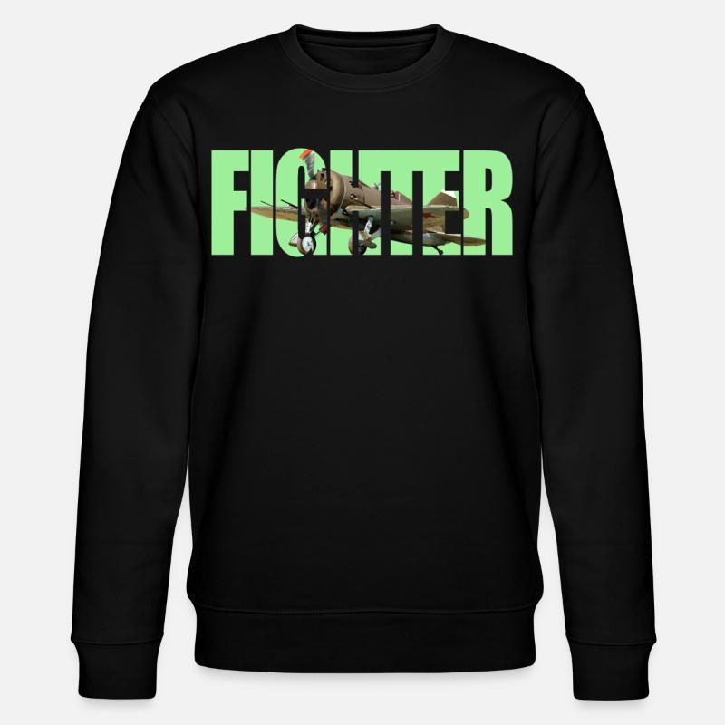 Fighter I-16 - Stanley/Stella Unisex Bio-Sweatshirt CHANGER  - Schwarz