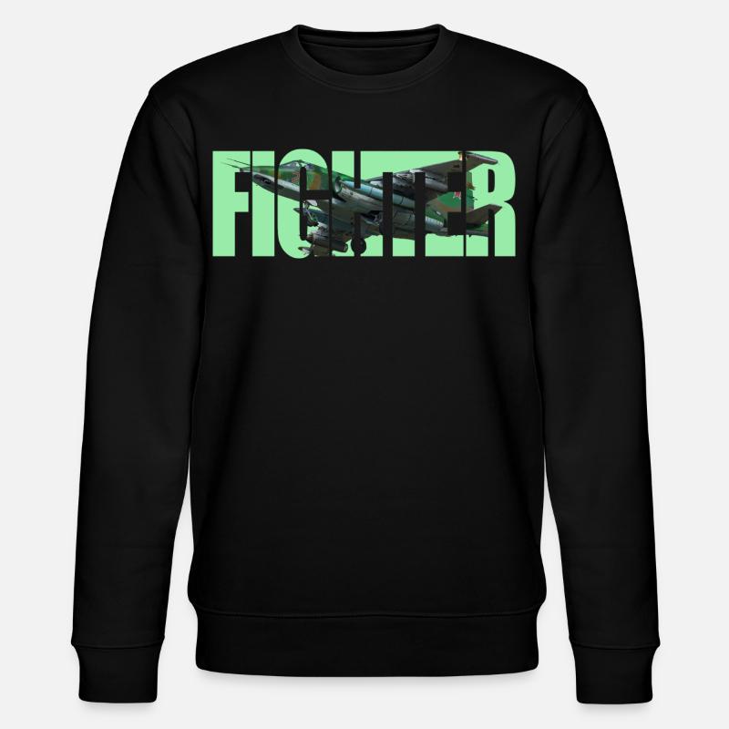Fighter Su-25 - Stanley/Stella Unisex Bio-Sweatshirt CHANGER  - Schwarz