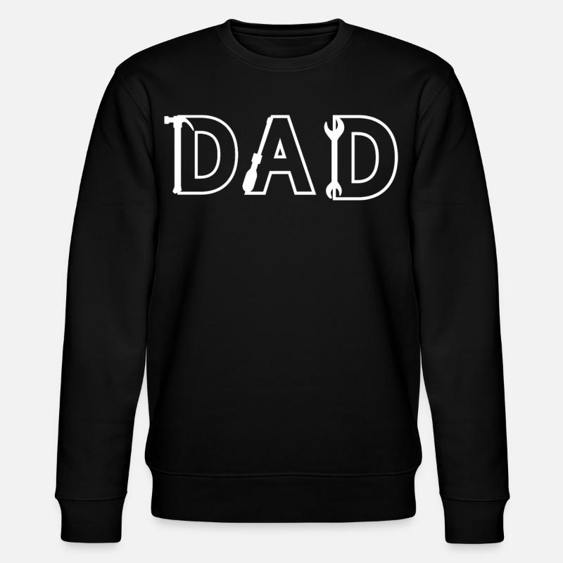 DAD Werkzeugbuchstaben - Stanley/Stella Unisex Bio-Sweatshirt CHANGER  - Schwarz
