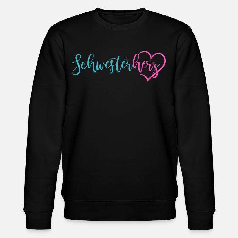 Schwesterherz - Stanley/Stella Unisex Bio-Sweatshirt CHANGER  - Schwarz