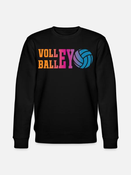 Buntes Volleyball - Stanley/Stella Unisex Bio-Sweatshirt CHANGER  - Schwarz