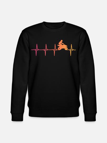 Quad Sunset Heartbeat ATV Quad Rider - Stanley/Stella CHANGER Unisex Organic Sweatshirt - black