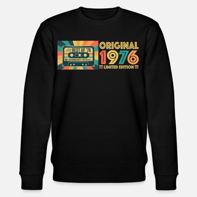 Retro Kassette 1976 Limitierte Edition - Stanley/Stella Unisex Bio-Sweatshirt CHANGER  - Schwarz