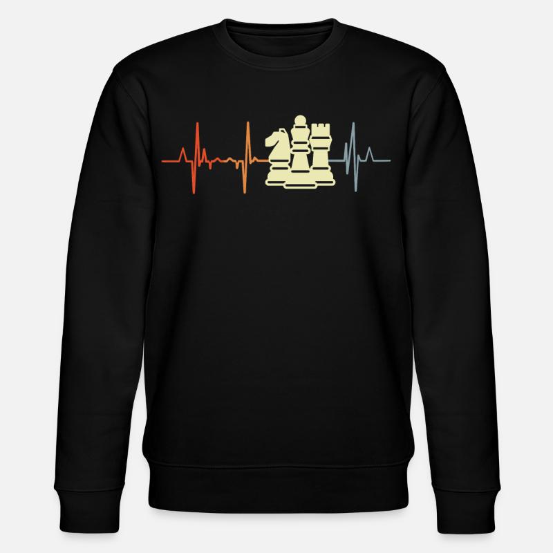 Pièces d’échecs Cardiogramme - Sweat bio CHANGER Stanley/Stella Unisexe - noir