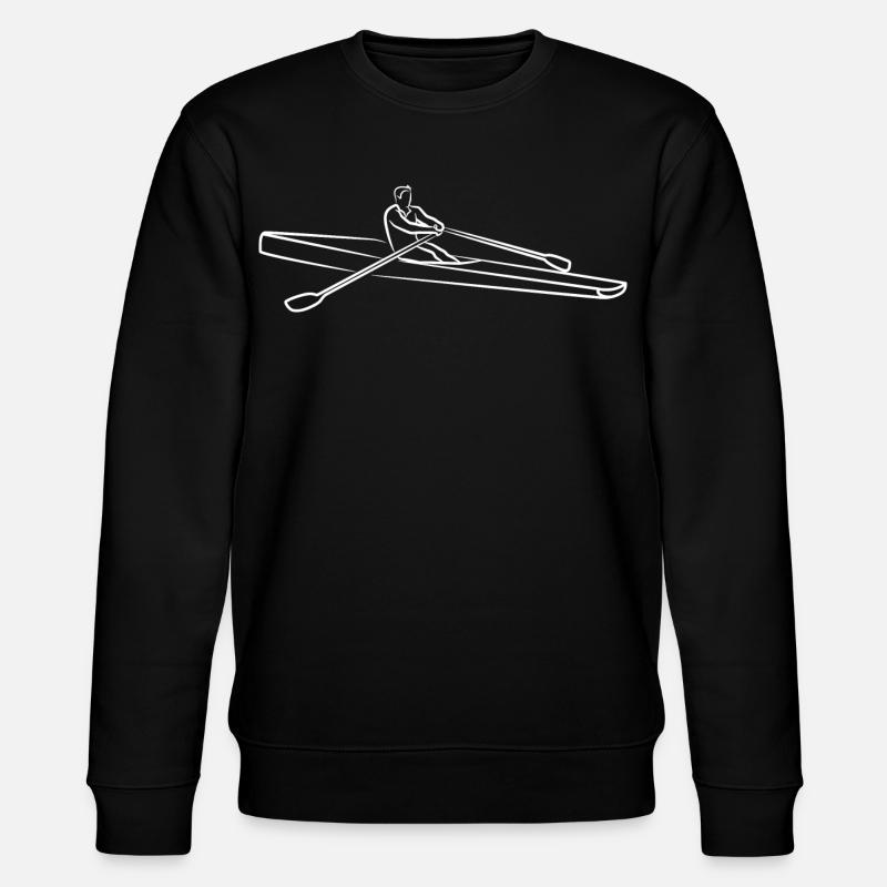 Ruderer Zeichnung - Stanley/Stella Unisex Bio-Sweatshirt CHANGER  - Schwarz