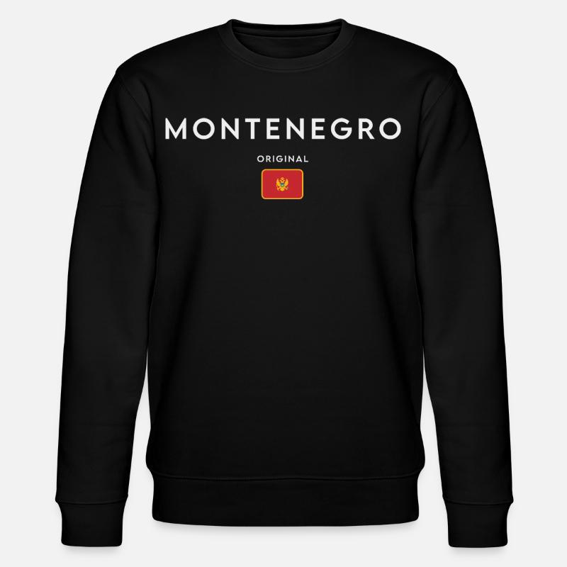 Drapeau du Monténégro, fierté monténégrine - Sweat bio CHANGER Stanley/Stella Unisexe - noir