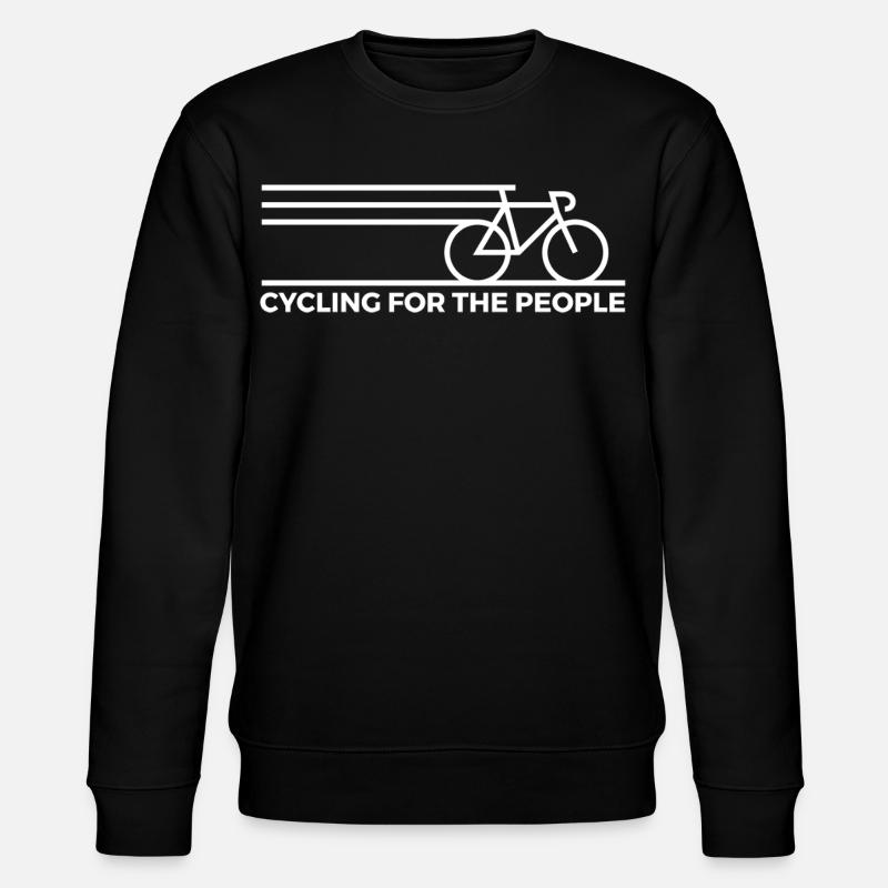 Dynamic Bicycle Line Art Design - Stanley/Stella CHANGER Unisex Organic Sweatshirt - black