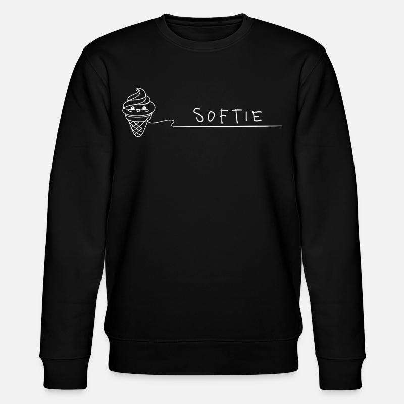 Softie. Softeis Liebe Minimal Oneline - Stanley/Stella CHANGER Unisex Organic Sweatshirt - black